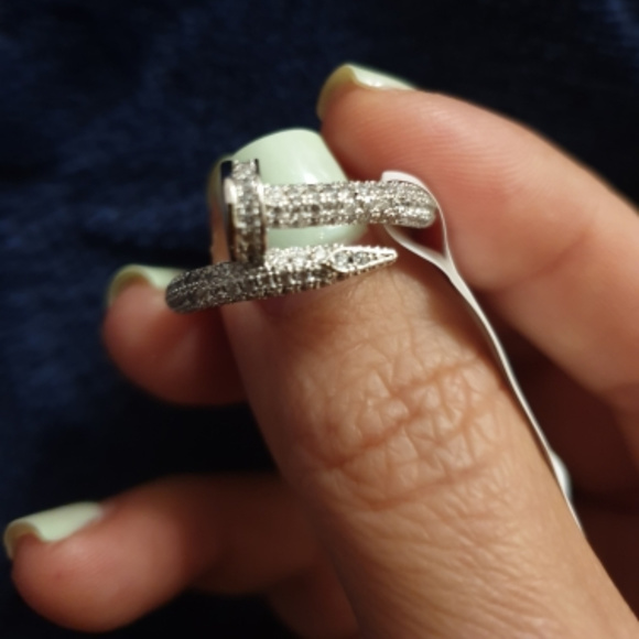 Nail Ring. CZ Wrap ring. - Picture 4 of 8